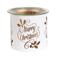 Aroma White & Gold Merry Christmas Jar Sleeve & Wax Melt Warmer Extra Image 1 Preview